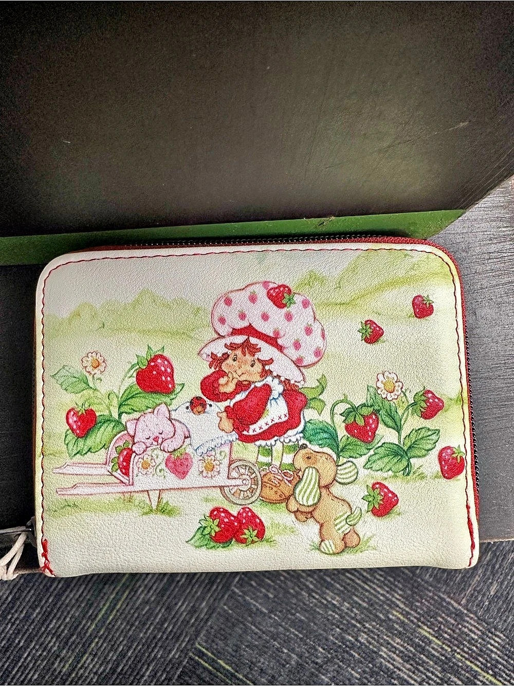 Loungefly Strawberry Shortcake Wheelbarrow Zip Around Wallet Wheelbarrow Wallet